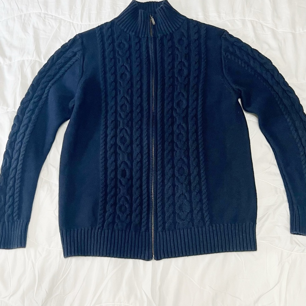 L.L. Bean Women’s Navy Blue Zip Up Sweater